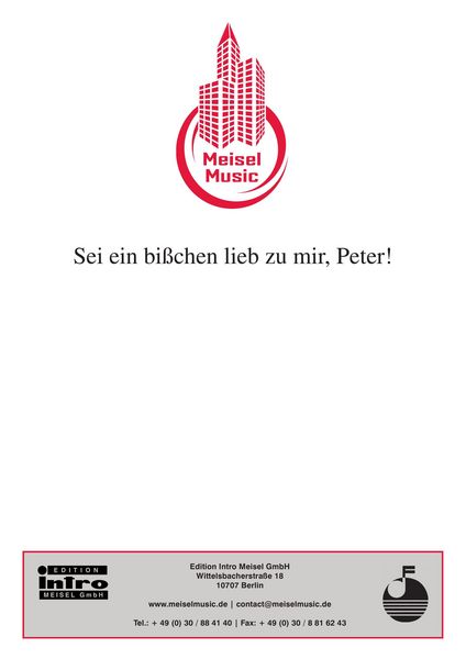 Produktbild: Sei ein bisschen lieb zu mir, Peter