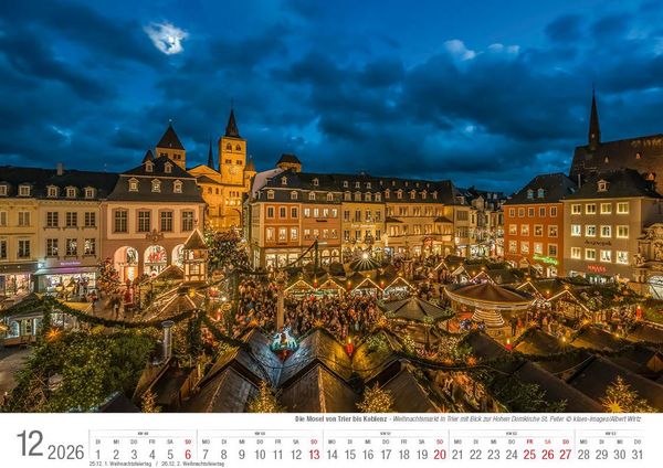 Produktbild: Mosel von Trier bis Koblenz 2026 Bildkalender A4 quer, spiralgebunden