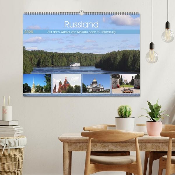 Produktbild: Russland - Auf dem Wasser von Moskau nach St. Petersburg (Wandkalender 2026 DIN A2 quer), CALVENDO Monatskalender