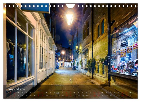 Produktbild: Cambridge street view (Wandkalender 2026 DIN A4 quer), CALVENDO Monatskalender