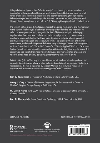 Produktbild: Behavior Analysis and Learning