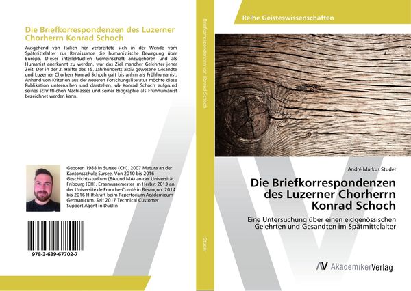 Produktbild: Die Briefkorrespondenzen des Luzerner Chorherrn Konrad Schoch