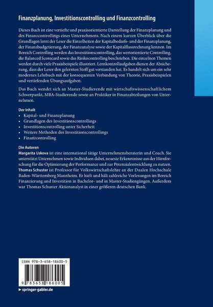Produktbild: Finanzplanung, Investitionscontrolling und Finanzcontrolling