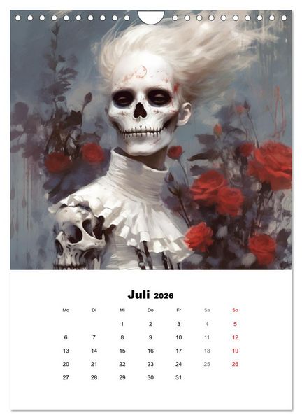 Produktbild: Gothic-Flower-Punk. D&uuml;ster-romantische Kunst (Wandkalender 2026 DIN A4 hoch), CALVENDO Monatskalender