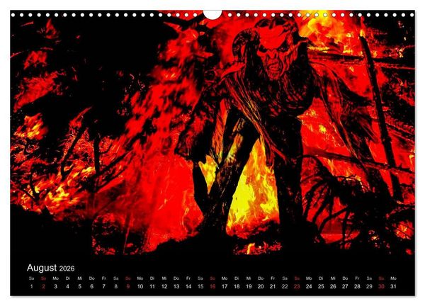 Produktbild: Perchten und Krampusse im Voralpenland (Wandkalender 2026 DIN A3 quer), CALVENDO Monatskalender