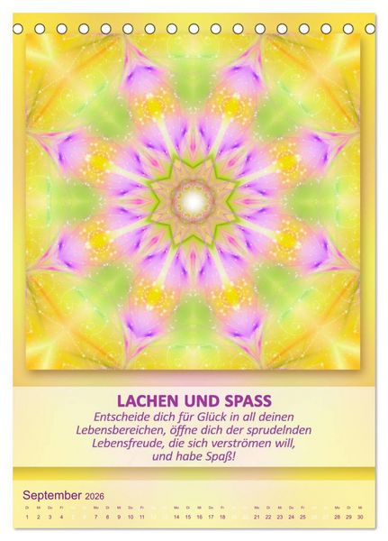 Produktbild: Light Energy Mandalas - Kalender - Vol. 2 (Tischkalender 2026 DIN A5 hoch), CALVENDO Monatskalender
