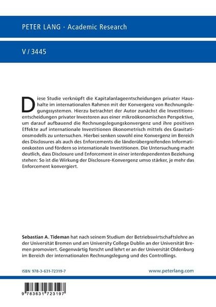 Produktbild: Kapitalbereitstellung, Konvergenz von Rechnungslegungssystemen und internationale Investitionen