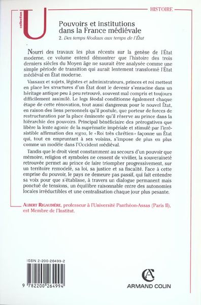 Produktbild: Pouvoirs et Institutions Dans France Medievale T.2; des Temps