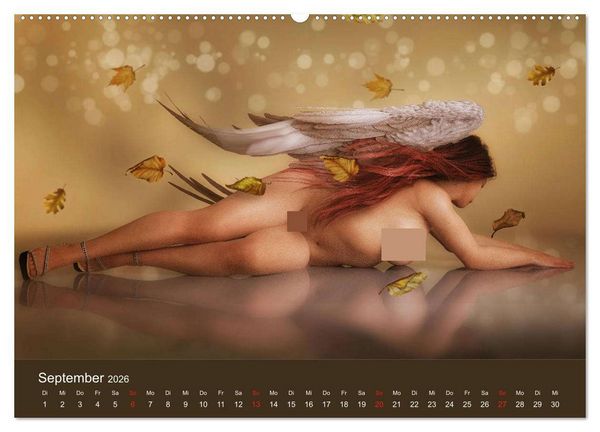 Produktbild: Engel der Verf&uuml;hrung - Mythologie als Akt (Wandkalender 2026 DIN A2 quer), CALVENDO Monatskalender