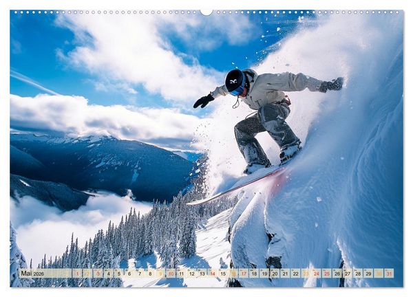 Produktbild: Snowboarden - tolle Momente (hochwertiger Premium Wandkalender 2026 DIN A2 quer), Kunstdruck in Hochglanz