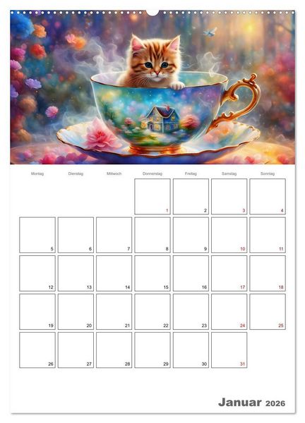 Produktbild: Tierische Kaffee Gesellschaft (Wandkalender 2026 DIN A2 hoch), CALVENDO Monatskalender
