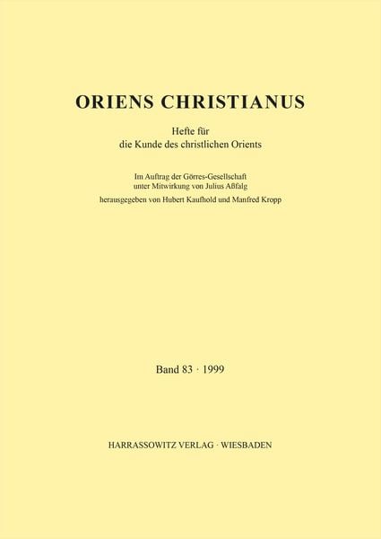 Produktbild: Oriens Christianus 83 (1999)