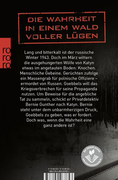 Produktbild: Wolfshunger / Bernie Gunther Band 9