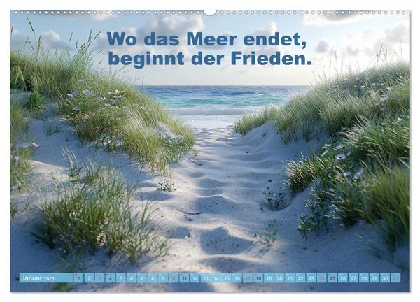 Produktbild: Wortperlen (Wandkalender 2026 DIN A2 quer), CALVENDO Monatskalender