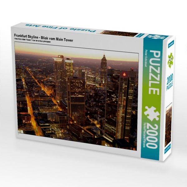 CALVENDO Puzzle Frankfurt Skyline - Blick vom Main Tower | 2000 Teile Lege-Größe 90x67cm Foto-Puzzle für glückliche Stunden
