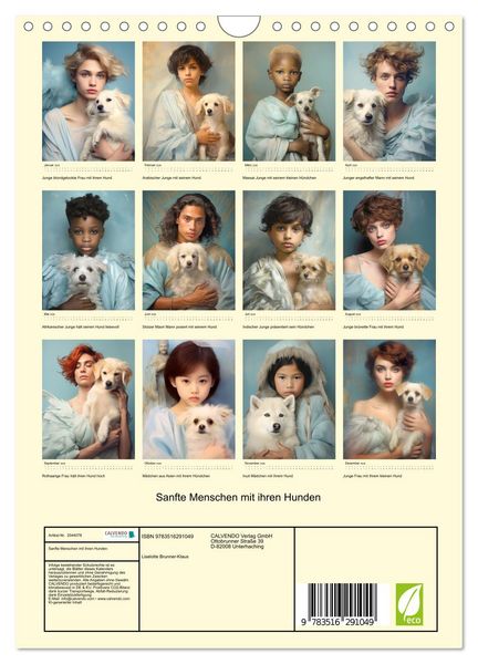 Produktbild: Sanfte Menschen mit ihren Hunden (Wandkalender 2026 DIN A4 hoch), CALVENDO Monatskalender