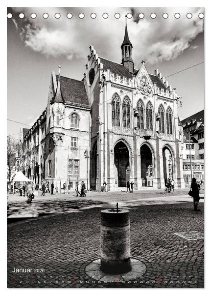 Produktbild: Ein Blick auf Erfurt (Tischkalender 2026 DIN A5 hoch), CALVENDO Monatskalender