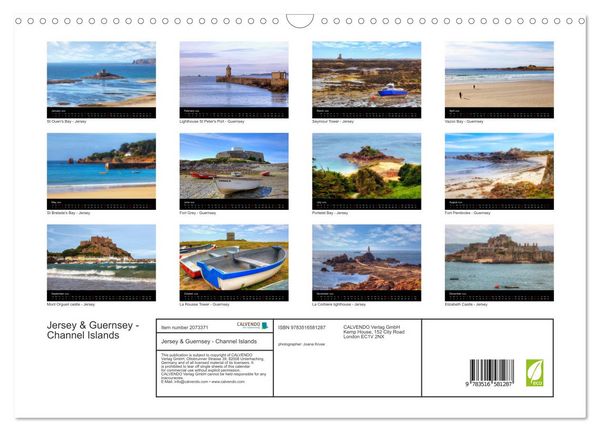 Produktbild: Jersey & Guernsey - Channel Islands (Wall Calendar 2026 DIN A3 landscape), CALVENDO 12 Month Wall Calendar