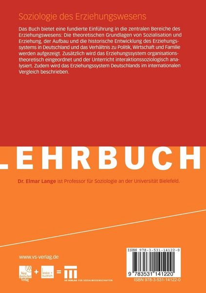 Produktbild: Soziologie des Erziehungswesens