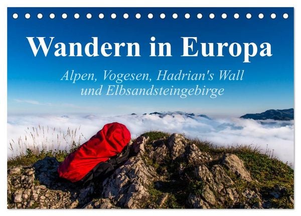 Wandern in Europa (Tischkalender 2026 DIN A5 quer), CALVENDO Monatskalender