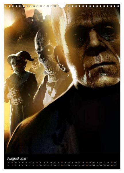 Produktbild: Halloween Optische Illusionen - Kalender 2026 (Wandkalender 2026 DIN A3 hoch), CALVENDO Monatskalender