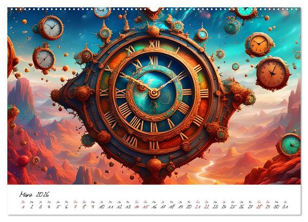 Produktbild: Abstrakte Zeitspr&uuml;nge (Wandkalender 2026 DIN A2 quer), CALVENDO Monatskalender