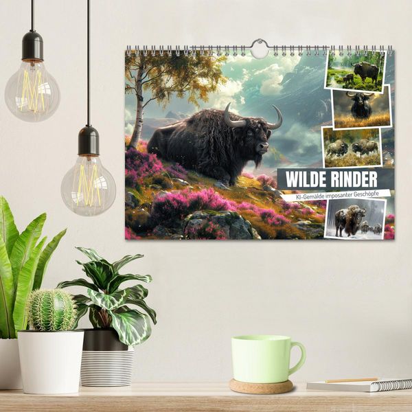 Produktbild: Wilde Rinder (Wandkalender 2026 DIN A4 quer), CALVENDO Monatskalender