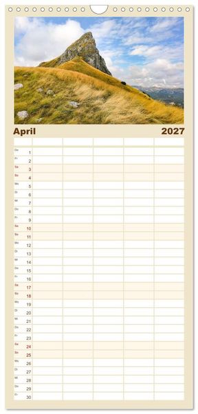 Produktbild: Familienplaner 2027 - Sutjeska-Nationalpark mit 5 Spalten (Wandkalender, 21 x 45 cm) CALVENDO