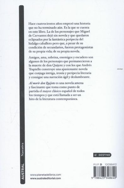 Produktbild: Al morir don Quijote