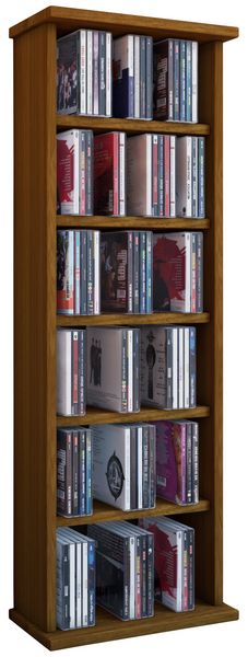 Produktbild: Holz CD DVD Stand Regal Schrank St&auml;nder Vostan