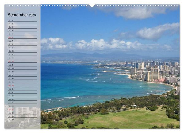 Produktbild: Land of Aloha - Hawaii Monatsplaner (Wandkalender 2026 DIN A2 quer), CALVENDO Monatskalender