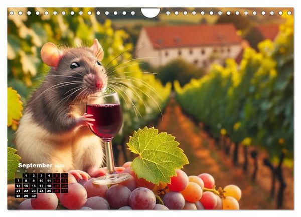 Produktbild: Lustige Ratten (Wandkalender 2026 DIN A4 quer), CALVENDO Monatskalender