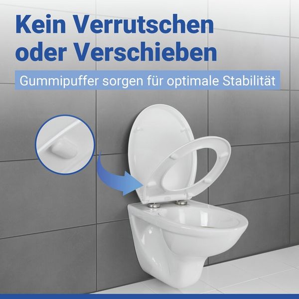 Produktbild: WC Sitz Mod. Ios Wei&szlig;, stabiler Toilettensitz mit Absenkautomatik