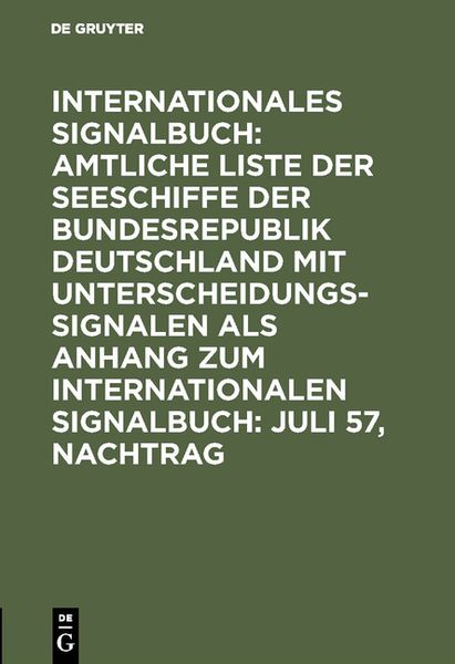 Produktbild: Juli 57, Nachtrag