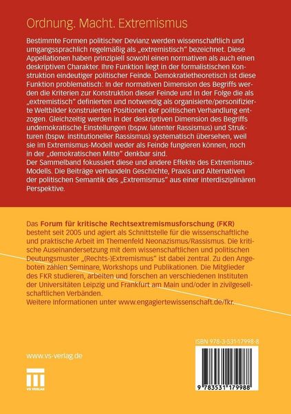 Produktbild: Ordnung. Macht. Extremismus