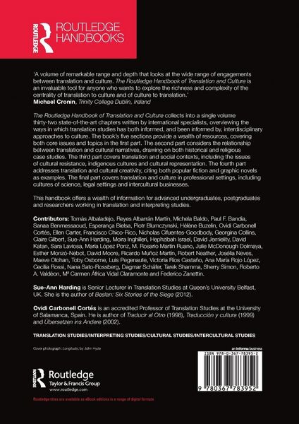 Produktbild: The Routledge Handbook of Translation and Culture