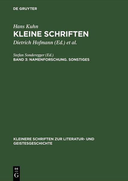 Produktbild: Namenforschung. Sonstiges