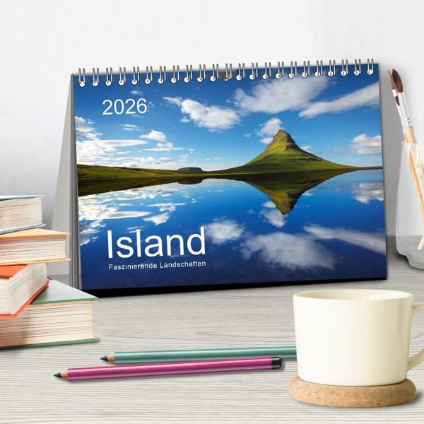 Produktbild: ISLAND 2026 - Faszinierende Landschaften (Tischkalender 2026 DIN A5 quer), CALVENDO Monatskalender