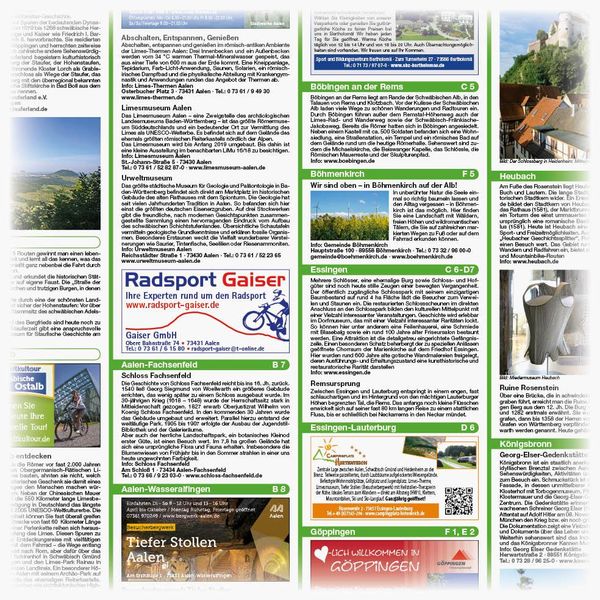 Produktbild: Publicpress Rad- und Wanderkarte Stauferland, Ostalb, Schw&auml;bisch Gm&uuml;nd &ndash; Aalen &ndash; G&ouml;ppingen 1:50.000