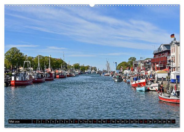 Produktbild: Warnem&uuml;nde und Rostock, Perlen an der Ostsee (Wandkalender 2026 DIN A2 quer), CALVENDO Monatskalender