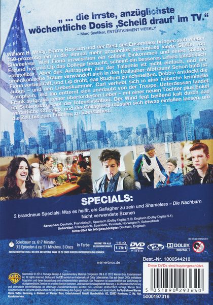 Produktbild: Shameless - Staffel 4 [3 DVDs]