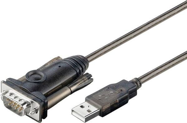 Goobay Seriell Adapterkabel [1x USB-A Stecker - 1x D-SUB-Stecker 9pol.] 95435 1.50m