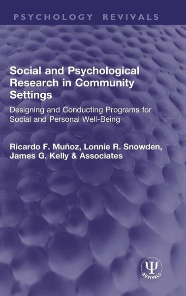 Produktbild: Social and Psychological Research in Community Settings