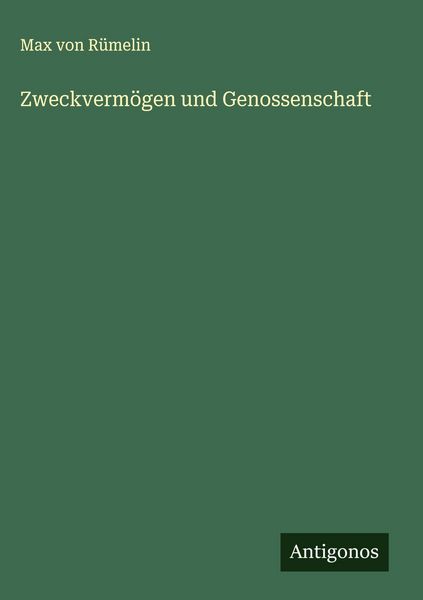 Produktbild: Zweckverm&ouml;gen und Genossenschaft