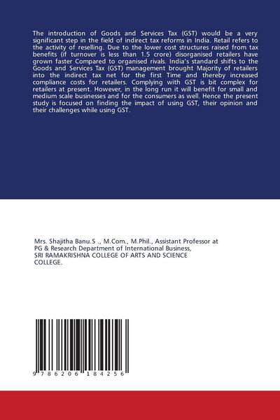 Produktbild: Impact of Goods and Service Tax (GST) among Retailers