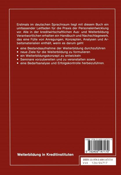 Produktbild: Weiterbildung in Kreditinstituten
