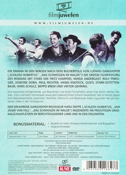 Produktbild: Der laufende Berg - Die Ganghofer Verfilmungen