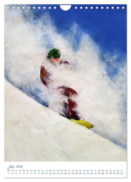 Produktbild: Colourful snowboard power world (Wall Calendar 2026 DIN A4 portrait), CALVENDO 12 Month Wall Calendar