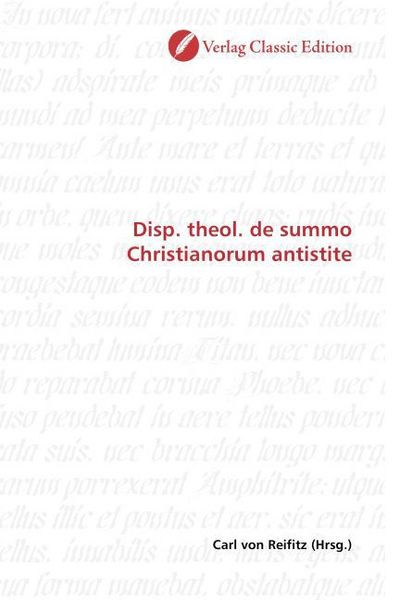 Produktbild: Disp. theol. de summo Christianorum antistite