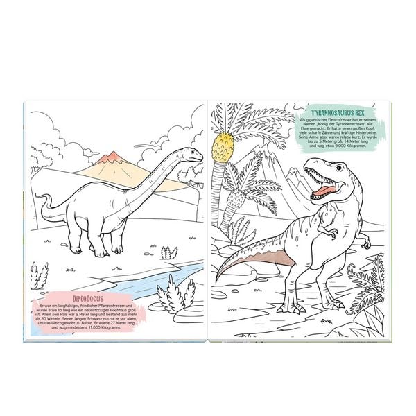 Produktbild: TR&Ouml;TSCH - Malbuch Dinosaurier Mal- und Spielspa&szlig; S1 Malbuch mit Spielzeug| Ab 3 Jahren